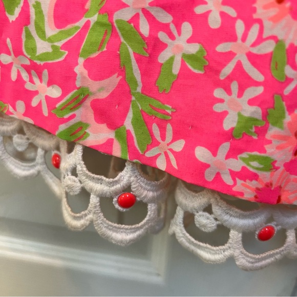 Lilly Pulitzer Pink Mini Dress Size 2 Spaghetti Straps - Picture 13 of 16